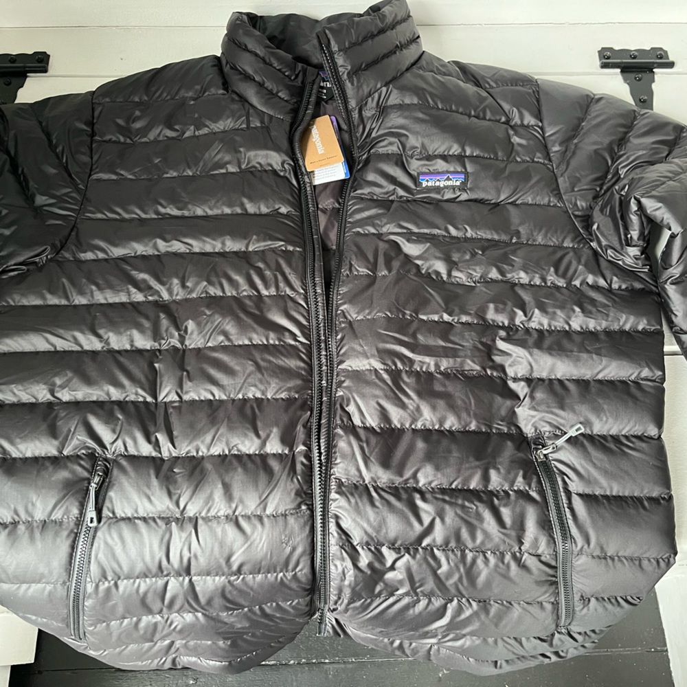 Black Patagonia down jacket